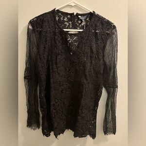 Lucky Brand Black Lace Blouse